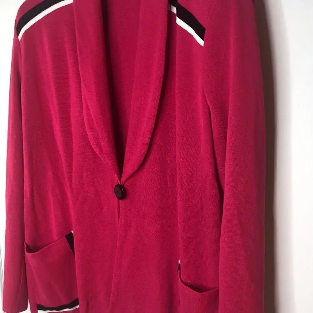 Misook hot pink cardigan sweater size XL